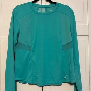Women's Teal Long Sleeve Athletic Top